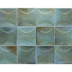 Gioia Materia Faïence Unie|Faïence Pour Wc<Carrelage mural faïence effet rustique THANGLONG Arco 10x10 cm Sky blue - Brillant / Poli - boîte de 0.60 m2