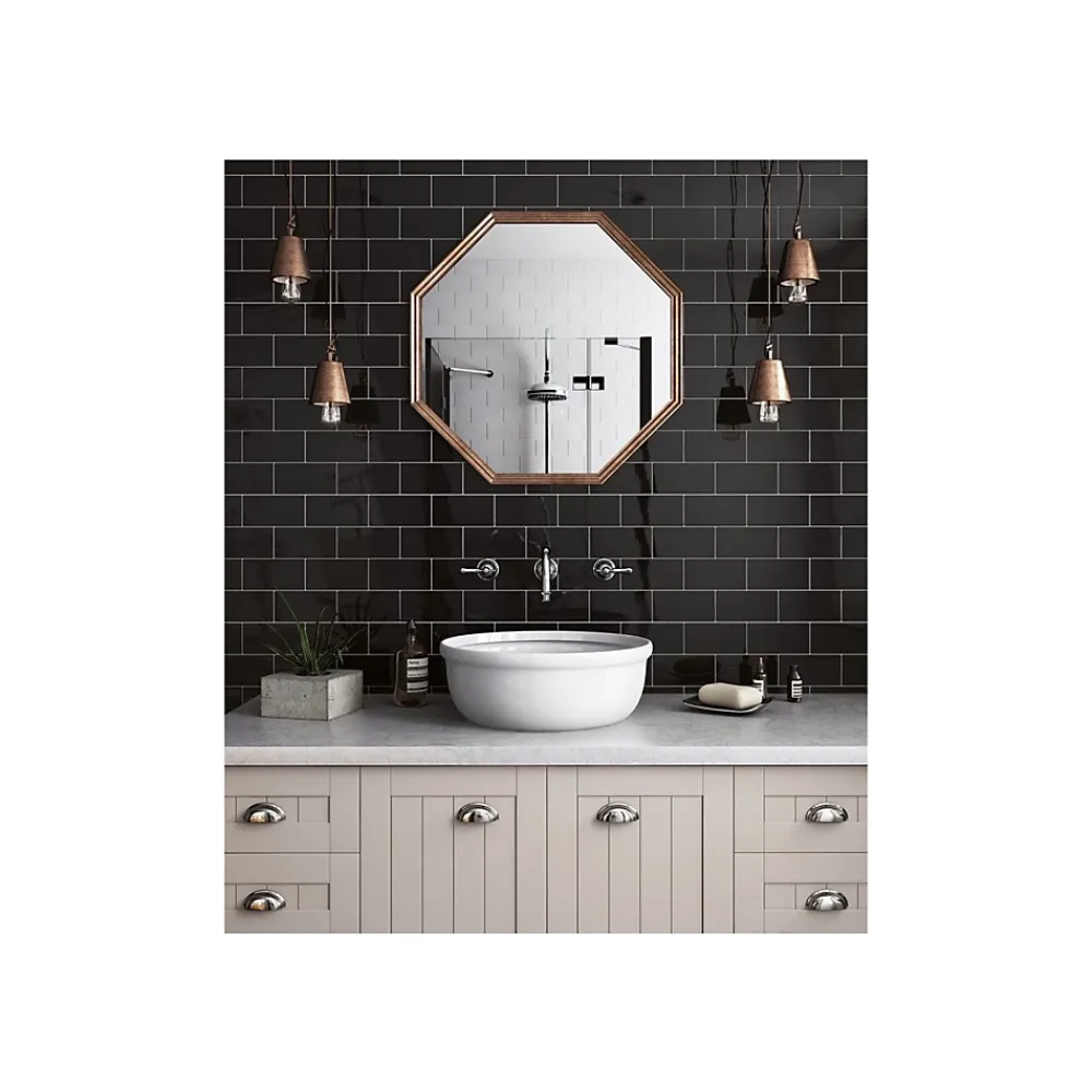 Gioia Materia Faïence Pour Pièce À Vivre|Faïence Pour Wc<Carrelage mural faïence effet uni EVOLUTION Pencil 15x5 cm Greige - Brillant - - boîte de 0.18 m2