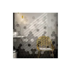 Gioia Materia Faïence Pour Wc|Faïence Pour Pièce À Vivre<Carrelage mural faïence Scale Hexagon (10 couleurs), hexagone 12,4x10,7cm Hexagone 12.4x10.7 cm Noir - Mat - boîte de 0.50 m2