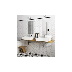 Gioia Materia Carrelage mural faïence Scale Hexagon (10 couleurs), hexagone 12,4x10,7cm Hexagone 12.4x10.7 cm Blanc - Brillant / Poli - boîte d- Faïence Unie|Faïence Pour Pièce À Vivre