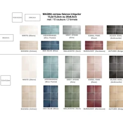 Gioia Materia Faïence Pour Wc|Faïence Unie<Carrelage mural faience effet zellige MAGMA 13.2x13.2 cm Grey stone - - boîte de 1 m2