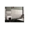 Gioia Materia Carrelage mural faience effet zellige VILLAGE 13.2x6.5 cm Silver mist - Brillant / Poli - boîte de 0.50 m2- Faïence Pour Wc|Faïence Unie