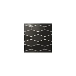 Gioia Materia Faïence Pour Wc|Faïence Pour Pièce À Vivre<Carrelage mural faience effet graphique BRIXTON Hexagone 20x10 cm Noir - - boîte de 0.50 m2