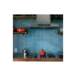 Gioia Materia Carrelage mural faience effet zellige VILLAGE 13.2x6.5 cm Azure blue - Brillant / Poli - boîte de 0.50 m2- Faïence Pour Pièce À Vivre|Faïence Unie