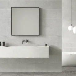 Carrelage mural gris Lille 25 x 75 cm- Carrelage Mural Effet Béton|Carrelage Mural Pour Salle De Bains
