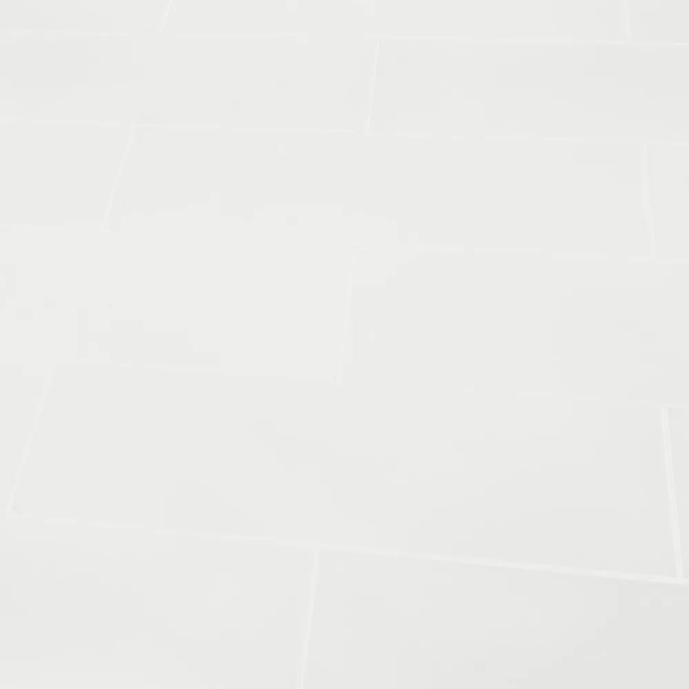 GoodHome Carrelage Mural Uni|Carrelage Mural Pour Douche<Carrelage mural intérieur grès cérame émaillé mat blanc lisse L.60 x l.20 cm x ép.8,3 mm, Plain