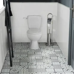 GoodHome Carrelage Mural Uni|Carrelage Mural Pour Douche<Carrelage mural intérieur grès cérame émaillé mat blanc lisse L.60 x l.20 cm x ép.8,3 mm, Plain