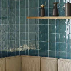 Lux Mosaic Carrelage mural intérieur Premium 15x45 cm Capri Teal finition brillante- Carrelage Mural Pour Cuisine|Carrelage Mural Pour Douche