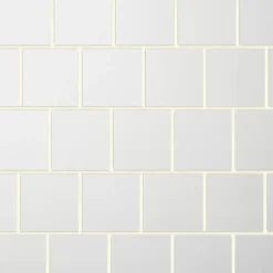 Carrelage mural intérieur blanc brillant L.15 x l.15 cm x ép.6,4 mm, Glossy- Carrelage Mural Pour Wc|Carrelage Mural Uni