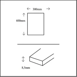 GoodHome Carrelage mural intérieur blanc brillant à cannelures L.60 x l.30 cm x ép.9 mm, Perouso- Faïence Unie|Faïence Pour Wc