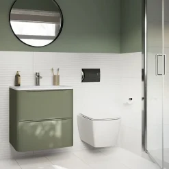 GoodHome Carrelage mural intérieur blanc brillant à cannelures L.60 x l.30 cm x ép.9 mm, Perouso- Faïence Unie|Faïence Pour Wc