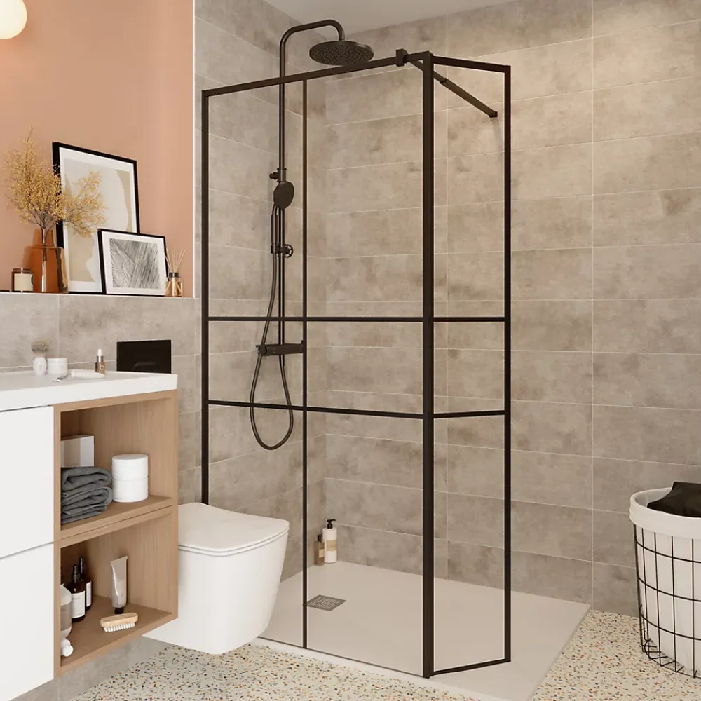 GoodHome Carrelage Mural Effet Béton|Carrelage Mural Pour Pièce À Vivre<Carrelage mural intérieur effet béton gris L.60 x l.20 cm x ép.8,3 mm, Konkrete
