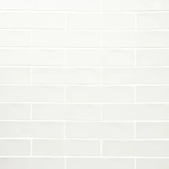 GoodHome Carrelage mural intérieur blanc brillant effet carreaux anciens L.30,1 x l.7,5 cm x ép.8,5 mm, Vernisse- Carrelage Mural Pour Wc|Carrelage Mural Uni