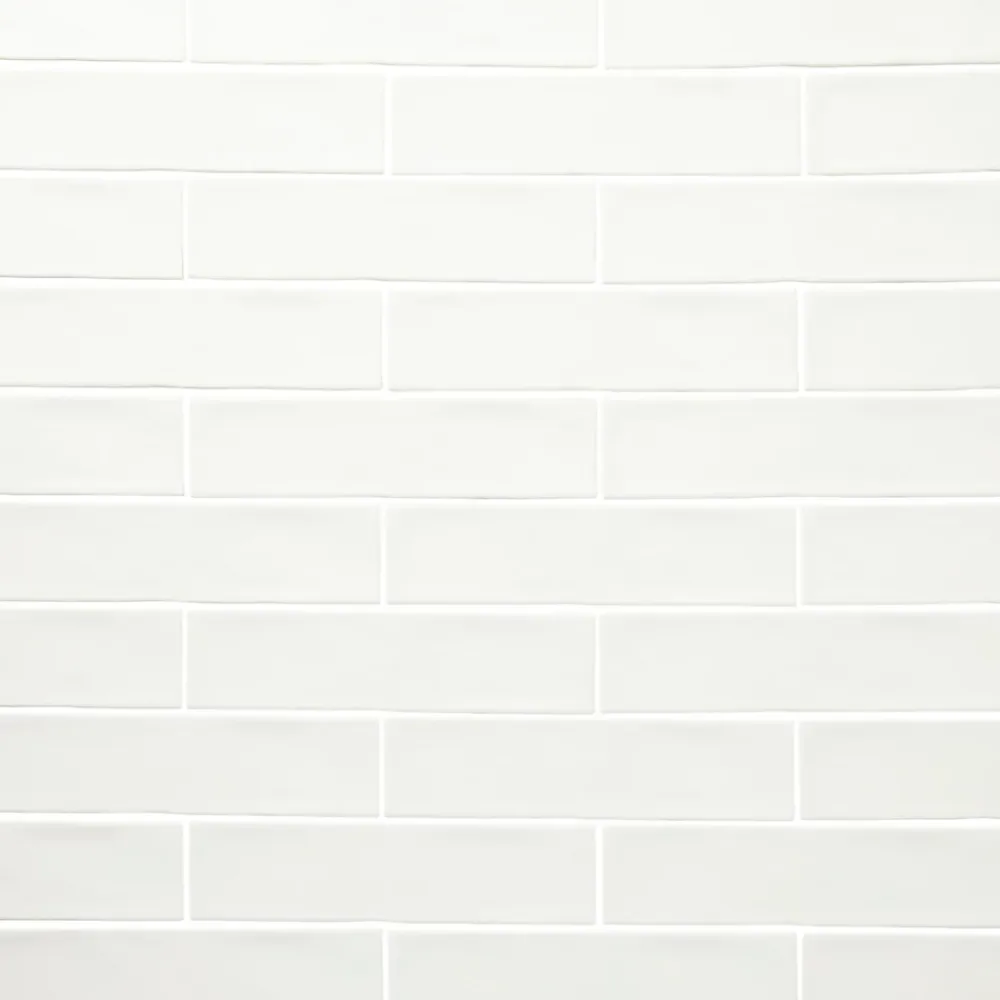 GoodHome Carrelage mural intérieur blanc brillant effet carreaux anciens L.30,1 x l.7,5 cm x ép.8,5 mm, Vernisse- Carrelage Mural Pour Wc|Carrelage Mural Uni