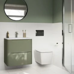 GoodHome Carrelage mural intérieur blanc mat à cannelures fines L.60 x l.30 cm x ép.9 mm, Perouso- Faïence Unie|Faïence Pour Wc