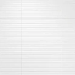 GoodHome Carrelage mural intérieur blanc mat à cannelures fines L.60 x l.30 cm x ép.9 mm, Perouso- Faïence Unie|Faïence Pour Wc