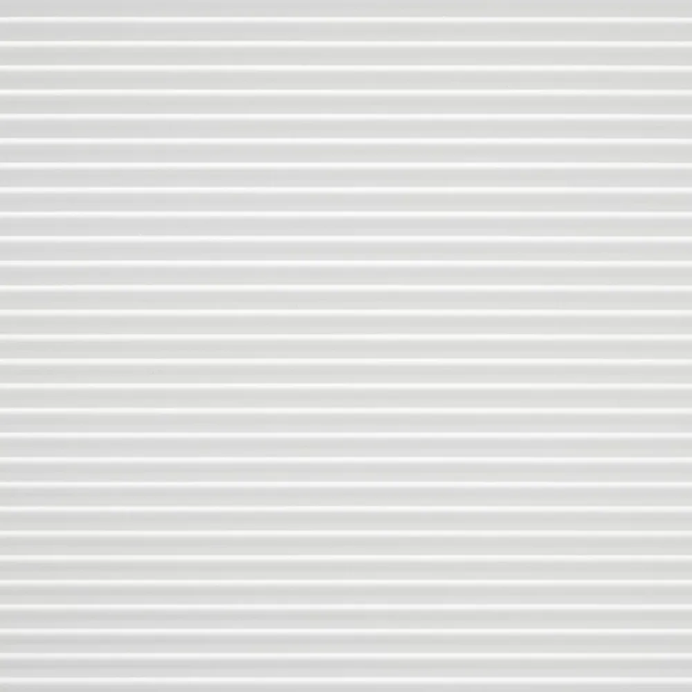 GoodHome Carrelage mural intérieur blanc mat à cannelures fines L.60 x l.30 cm x ép.9 mm, Perouso- Faïence Unie|Faïence Pour Wc