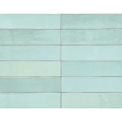 Lux Mosaic Carrelage mural intérieur/exterieur. Grès cérame Zellige Mint 7x28cm- Faïence Pour Cuisine|Faïence Pour Salle De Bains