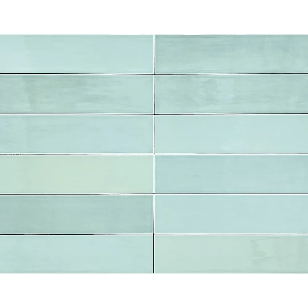 Lux Mosaic Carrelage mural intérieur/exterieur. Grès cérame Zellige Mint 7x28cm- Faïence Pour Cuisine|Faïence Pour Salle De Bains