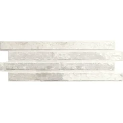 Lux Mosaic Carrelage Mural Intérieur/Extérieur Grès cérame Premium 15x45 cm Harlem White Rectangulaire Effet Brique Émailée- Carrelage Mural Effet Pierre
