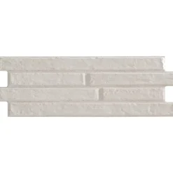 Lux Mosaic Carrelage Mural Intérieur/Extérieur Grès cérame Premium 15x45 cm Amsterdam White Rectangulaire Effet Brique- Carrelage Mural Effet Pierre