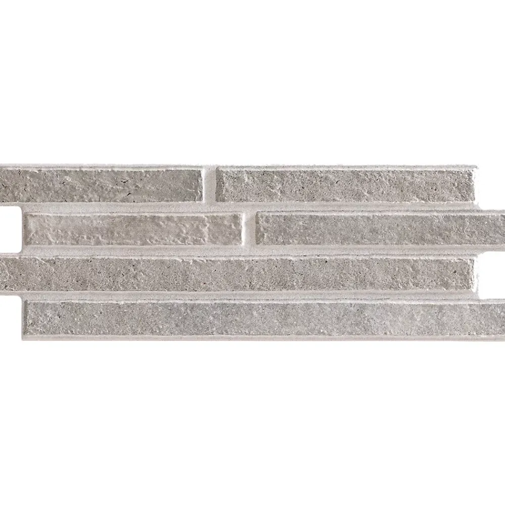 Lux Mosaic Carrelage Mural Intérieur/Extérieur Grès cérame Premium 15x45 cm Amsterdam Grey Rectangulaire Effet Brique- Carrelage Mural Effet Pierre|Carrelage Mural Pour Wc