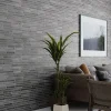 Lux Mosaic Carrelage Mural Effet Pierre|Carrelage Mural Pour Cuisine<Carrelage Mural Intérieur/Extérieur Grès cérame Premium 15x45 cm Amsterdam Charcoal Rectangulaire Effet Brique