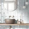 Lux Mosaic Faïence Pour Salle De Bains|Faïence Pour Cuisine<Carrelage mural intérieur/exterieur. Grès cérame Zellige White 7x28cm