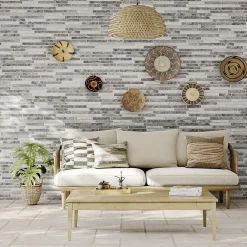 Lux Mosaic Carrelage Mural Effet Pierre|Carrelage Mural Pour Cuisine<Carrelage Mural Intérieur/Extérieur Grès cérame Premium 15x45 cm Amsterdam Vintage Rectangulaire Effet Brique