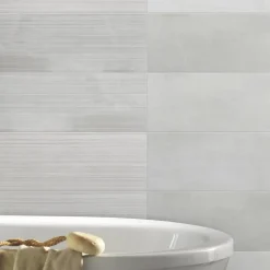GoodHome Carrelage Mural Effet Pierre<Carrelage mural Kofrage 20x60 cm gris clair