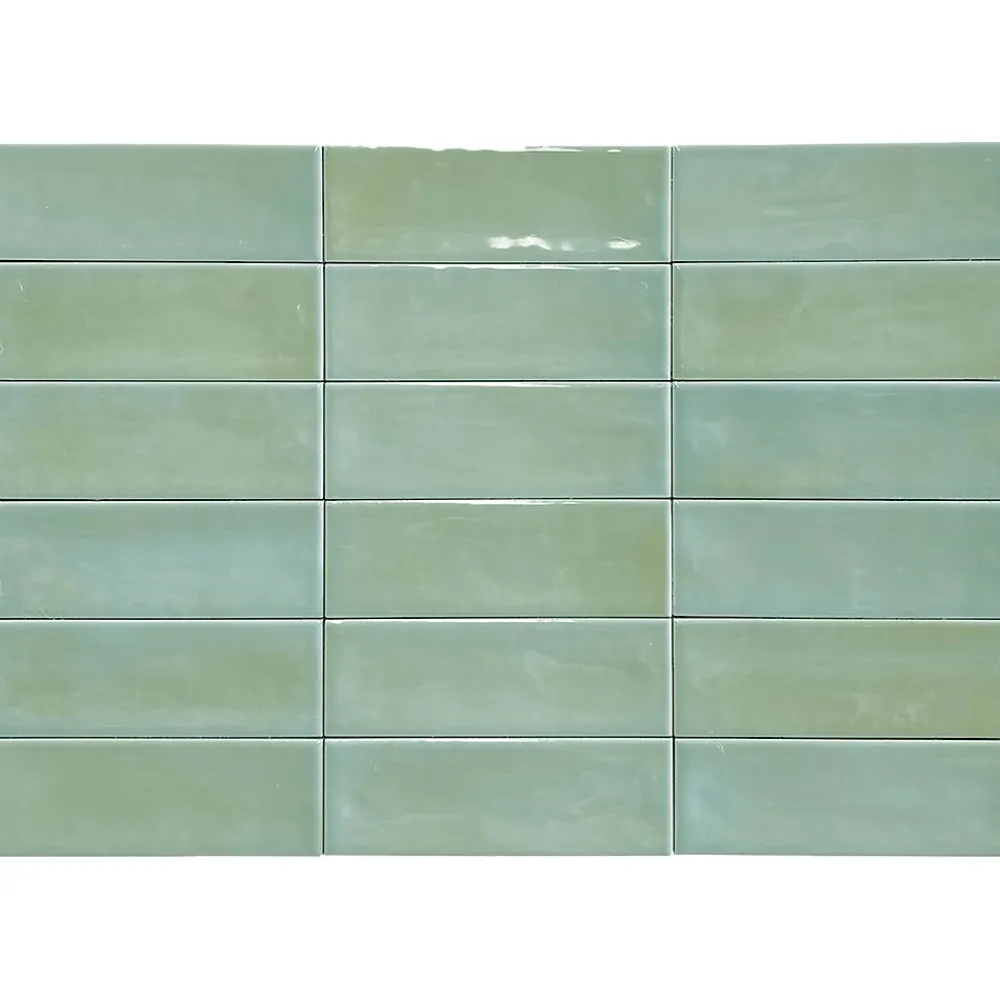 Lux Mosaic Carrelage Mural Mini Metro 5x15cm Premium. Beret Moss Brillant- Carrelage Mural Effet Béton|Carrelage Mural Pour Pièce À Vivre