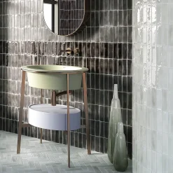 Lux Mosaic Carrelage Mural Effet Béton|Carrelage Mural Pour Pièce À Vivre<Carrelage Mural Mini Metro 5x15cm Premium. Beret Coal Matt