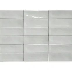 Lux Mosaic Carrelage Mural Mini Metro 5x15cm Premium. Beret Silver Brillant- Carrelage Mural Effet Béton