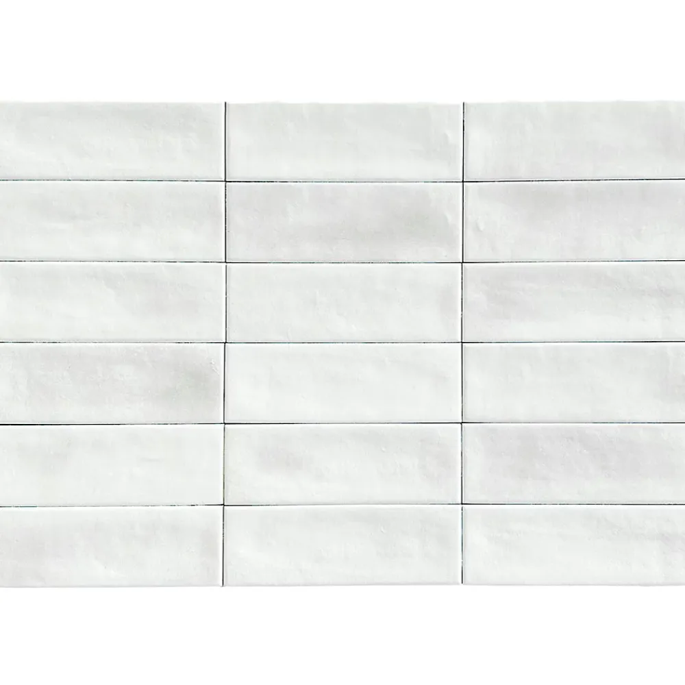 Lux Mosaic Carrelage Mural Mini Metro 5x15cm Premium. Beret White Matt- Carrelage Mural Effet Béton