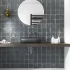 Lux Mosaic Carrelage Mural Premium Beret Coal Série 12x12cm- Carrelage Mural Effet Béton|Carrelage Mural Pour Wc