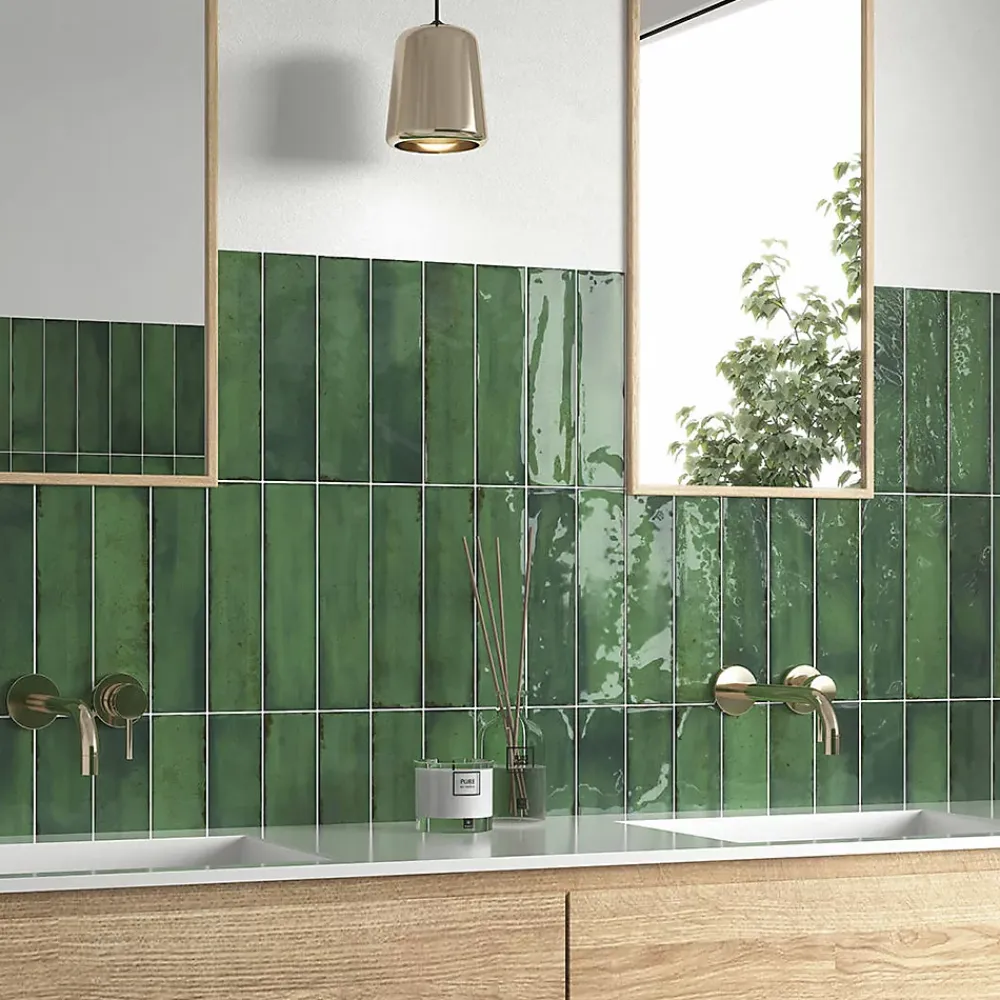 Lux Mosaic Carrelage Mural Pour Pièce À Vivre<Carrelage Mural Premium Zenya Green Gloss 7,5x30cm