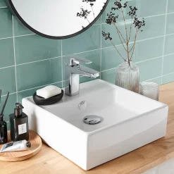 GoodHome Carrelage mural vert clair brillant effet métro L.20 x l.10 cm x ép.7,3 mm, Trentie- Carrelage Mural Pour Douche|Carrelage Mural Pour Cuisine