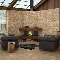 Concept Mosaïque carrelage parement TEIDE BEIGE 33.3x65cm effet pierre- Plaquette De Parement|Plaquette De Parement
