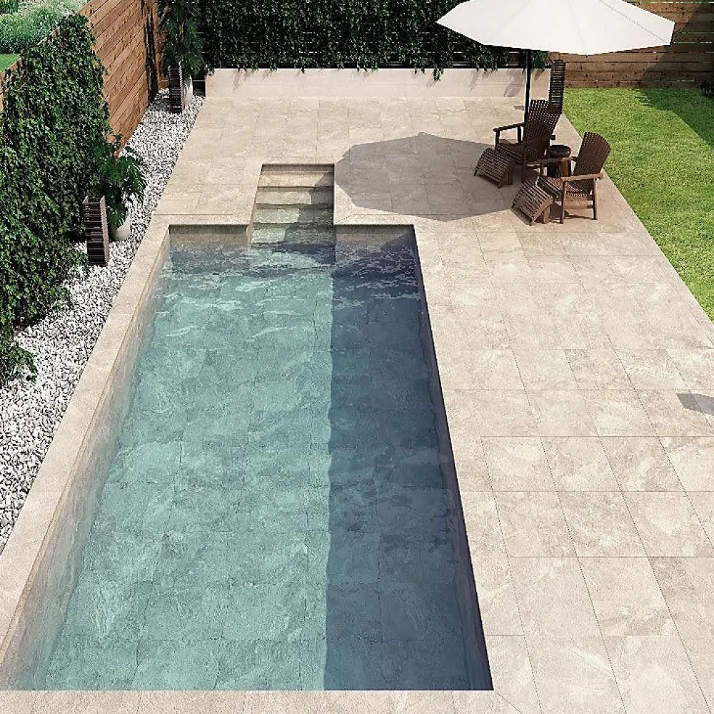 Concept Mosaïque Carrelage Extérieur Et Terrasse<carrelage PERUGIA BEIGE 45x65 cm imitation pierre