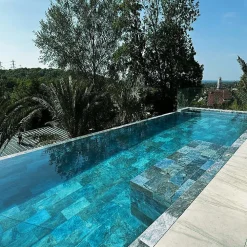 Concept Mosaïque Carrelage Extérieur Et Terrasse<Carrelage Piscine BALI BLUE 30x60 cm EFFET PIERRE DE BALI