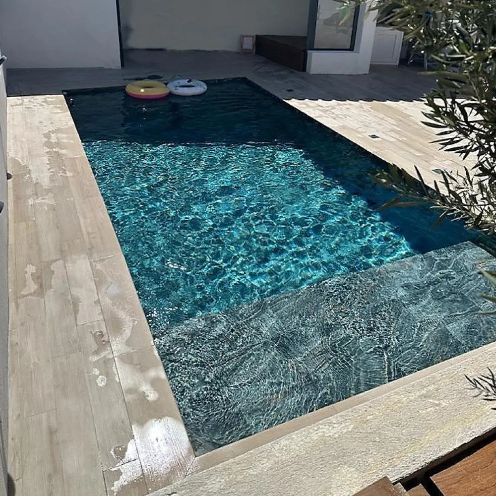 Concept Mosaïque Carrelage Extérieur Et Terrasse<Carrelage Piscine BALI NIGHT 45x65 cm effet pierre