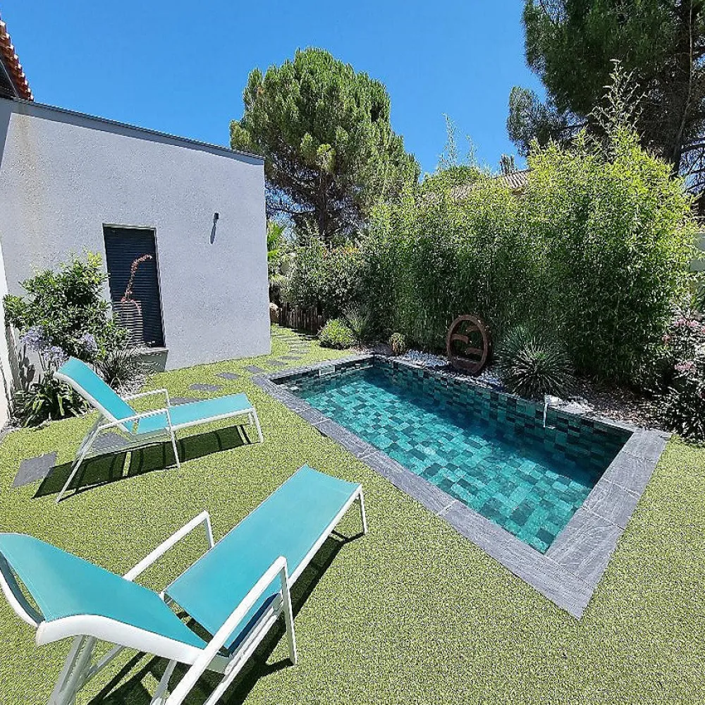 Concept Mosaïque Carrelage Extérieur Et Terrasse<Carrelage Piscine GREEN PARADISE 15x15 cm imitation pierre de bali