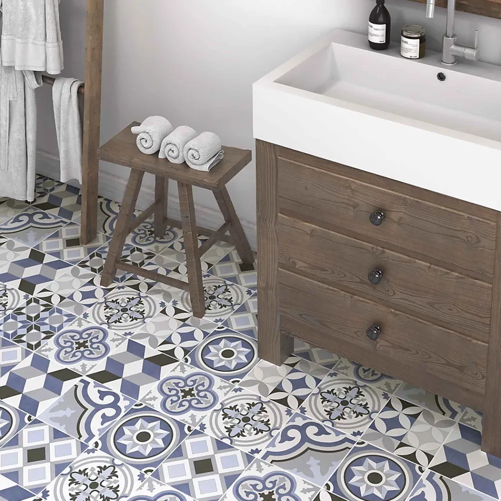 Lux Mosaic Carrelage Sol Effet Carreaux De Ciment|Carrelage Sol Pour Cuisine<Carrelage premium effect ciment mat Matanzas Patchwork 20x20 cm