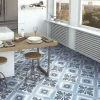 Lux Mosaic Carrelage premium effect ciment mat Max Blue 20x20cm- Carrelage Sol Effet Carreaux De Ciment|Carrelage Sol Pour Cuisine
