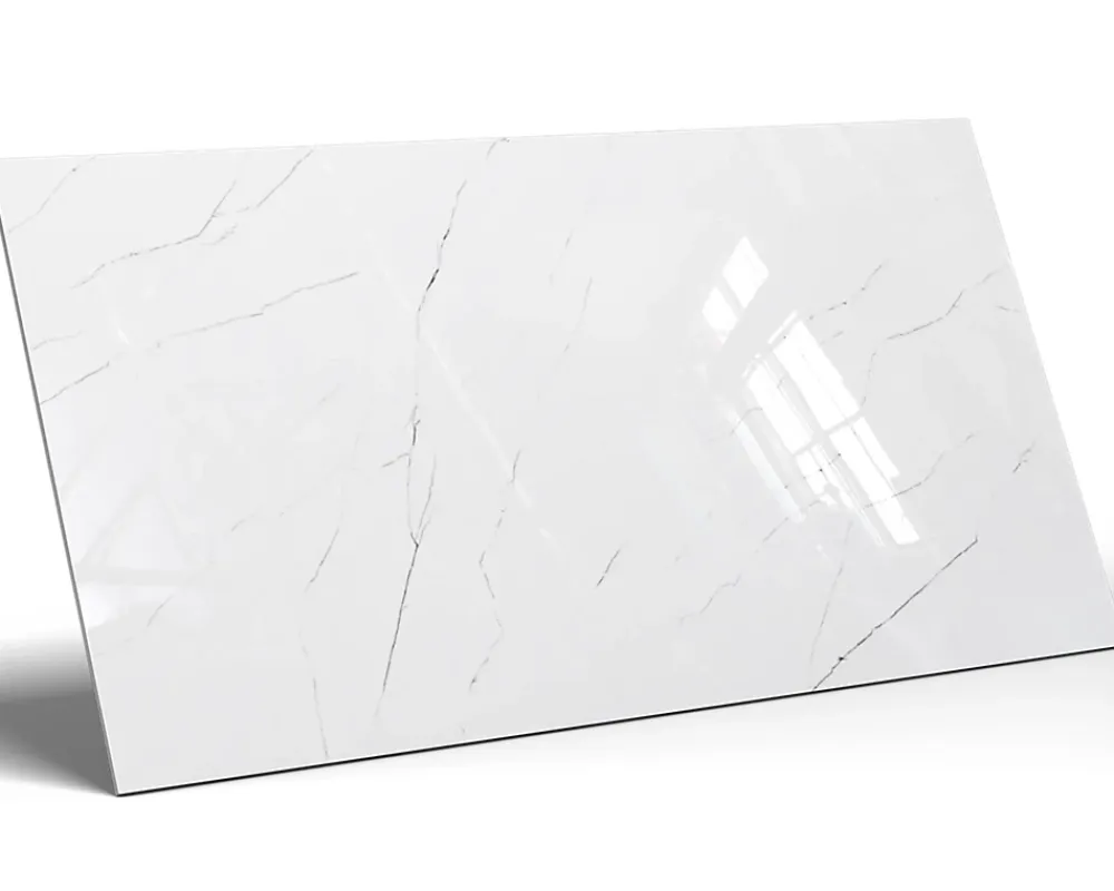 Ilcom Carrelage rectifié pour sol ou mur intérieur ou extérieur 60 cm x 120 cm - Classic Carrara White- Carrelage Sol Pour Pièce À Vivre|Carrelage Sol Pour Salle De Bains