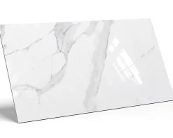 Ilcom Carrelage rectifié pour sol ou mur intérieur ou extérieur 60 cm x 120 cm - Swiss White Grey- Carrelage Sol Effet Marbre|Carrelage Sol Pour Cuisine