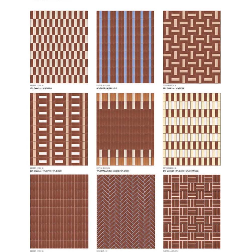 Aelle Carrelage Carrelage Sol Uni|Carrelage Sol Pour Wc<Carrelage sol / mur briquette rectangulaire uni rouge brillant 5X15 cm FÄRGBLOCK LUCIDO CANNELLA FGB110L