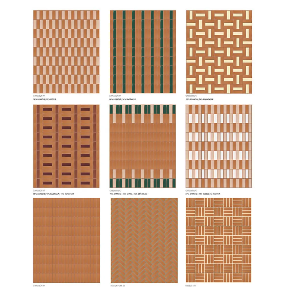 Aelle Carrelage Carrelage sol / mur briquette rectangulaire uni orange mate 5X15 cm FÄRGBLOCK MATT ARANCIO FGB122M- Carrelage Sol Uni