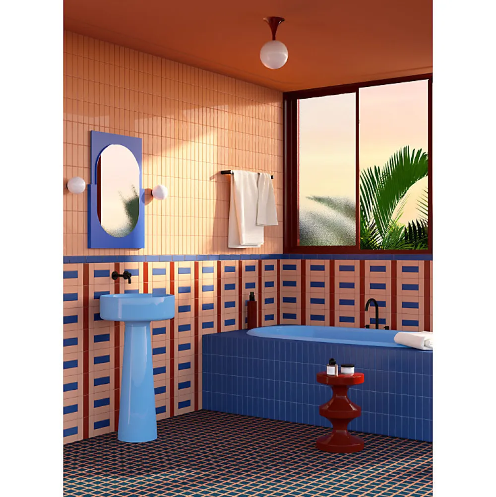 Aelle Carrelage Carrelage sol / mur briquette rectangulaire uni bleu foncé mate 5X15 cm FÄRGBLOCK MATT OCEANO FGB118M- Carrelage Sol Uni|Carrelage Sol Pour Salle De Bains