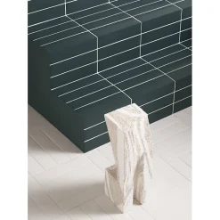 Aelle Carrelage Carrelage sol / mur brique uni noir 5,6x23,2 cm MODULO BASE CARBONE- Carrelage Sol Uni